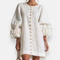 Marina | Vestido con flores en relieve